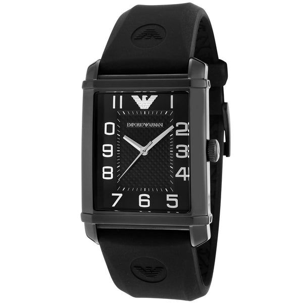 Schone Armani AR0499 Uhr fur Unisex mit Zifferblatt in Schwarz und Schwarz Armband. Watch2day